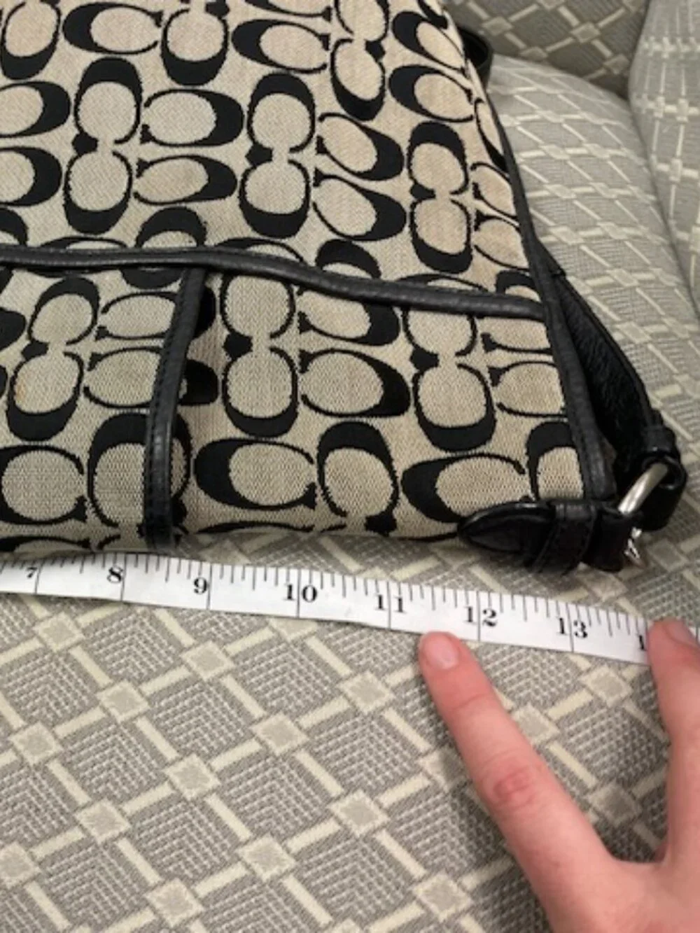 Coach Vintage Park Signature Hobo - Black and Tan